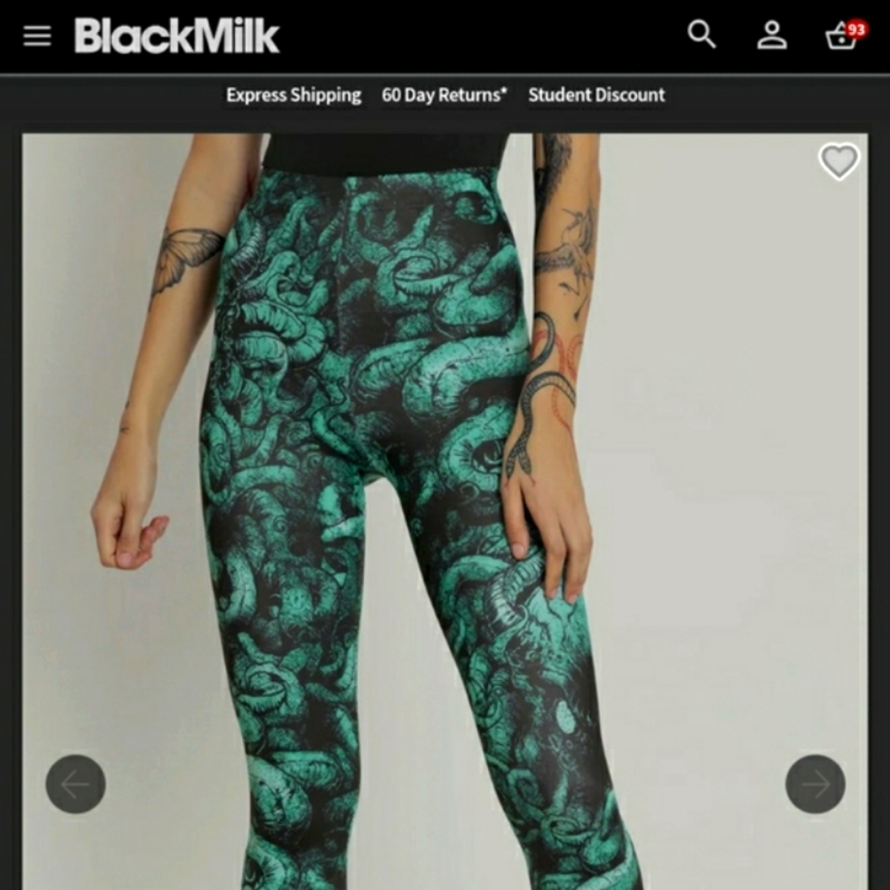 👾 BLACKMILK - "From Below" High Waisted MF Leggings - Picture 10 of 11